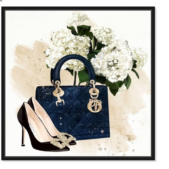 Other - Oliver Gal Dior Manolo Blahnik Framed Fashion Glam Artwork